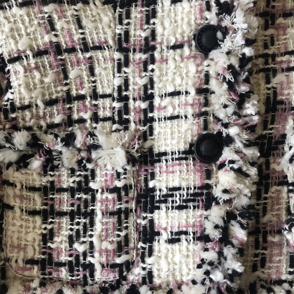 Lia Lee black, pink, and white boucle jacket - Picture 4 of 5